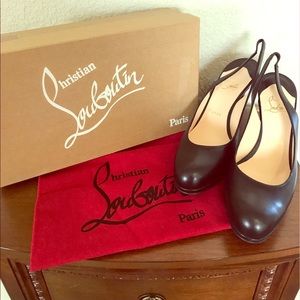 Authentic Christian Louboutin sling back pumps
