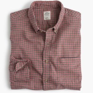 J.Crew slim oxford shirt in navy and red check