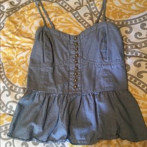 Liberty Love Chambray Peplum Top