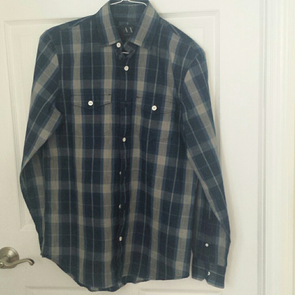 Checkered Armani xchange shirt
