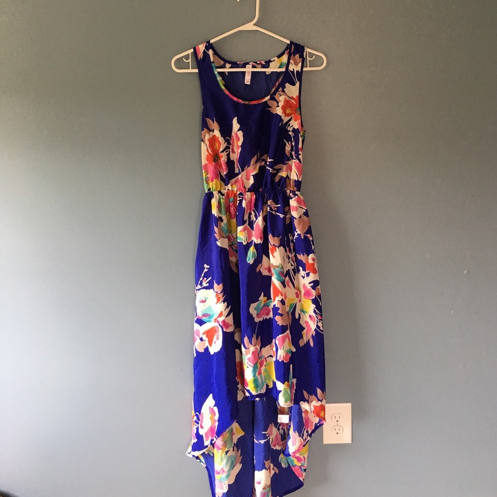 floral maxi high-low dress