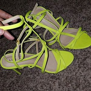Neon Yellow Heels