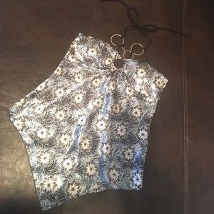 🏚💵 Three Pink Hearts - Dressy floral halter top