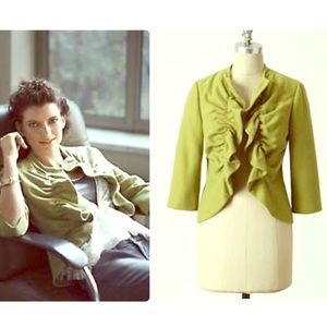 Anthropologie Tabitha Ruffle Blazer