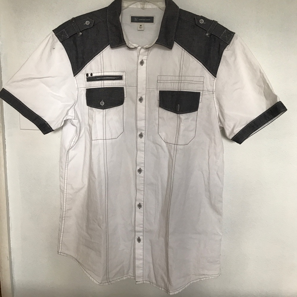 INC button down, short sleeve