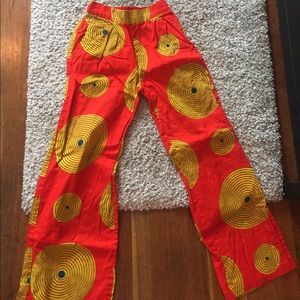 Palazzo pants made in Malawi from Chitenge