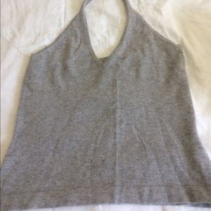 100% cashmere halter top