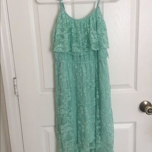 Turquoise floral spring/summer dress
