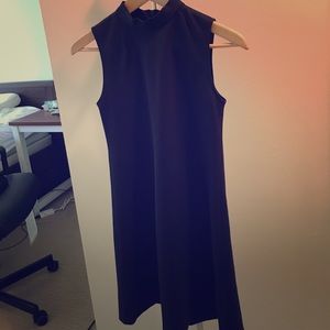 Hot French Mock Neck Sleeveless Dress