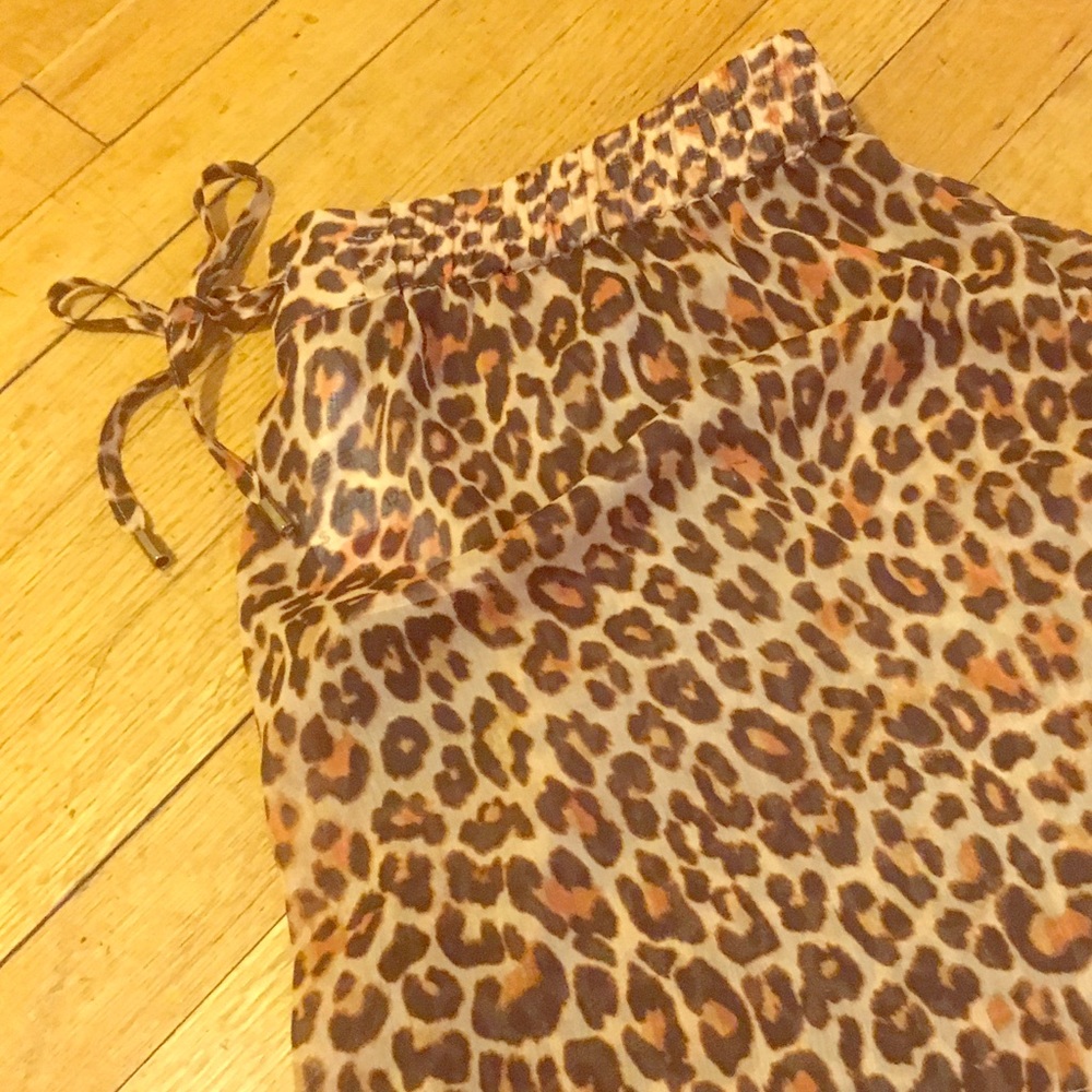 Leopard See-Thru Cover Up Shorts