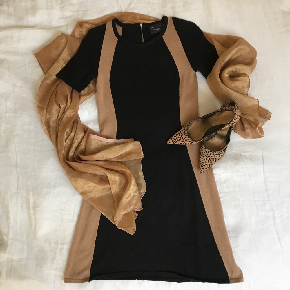 Beautiful black and camel work dress