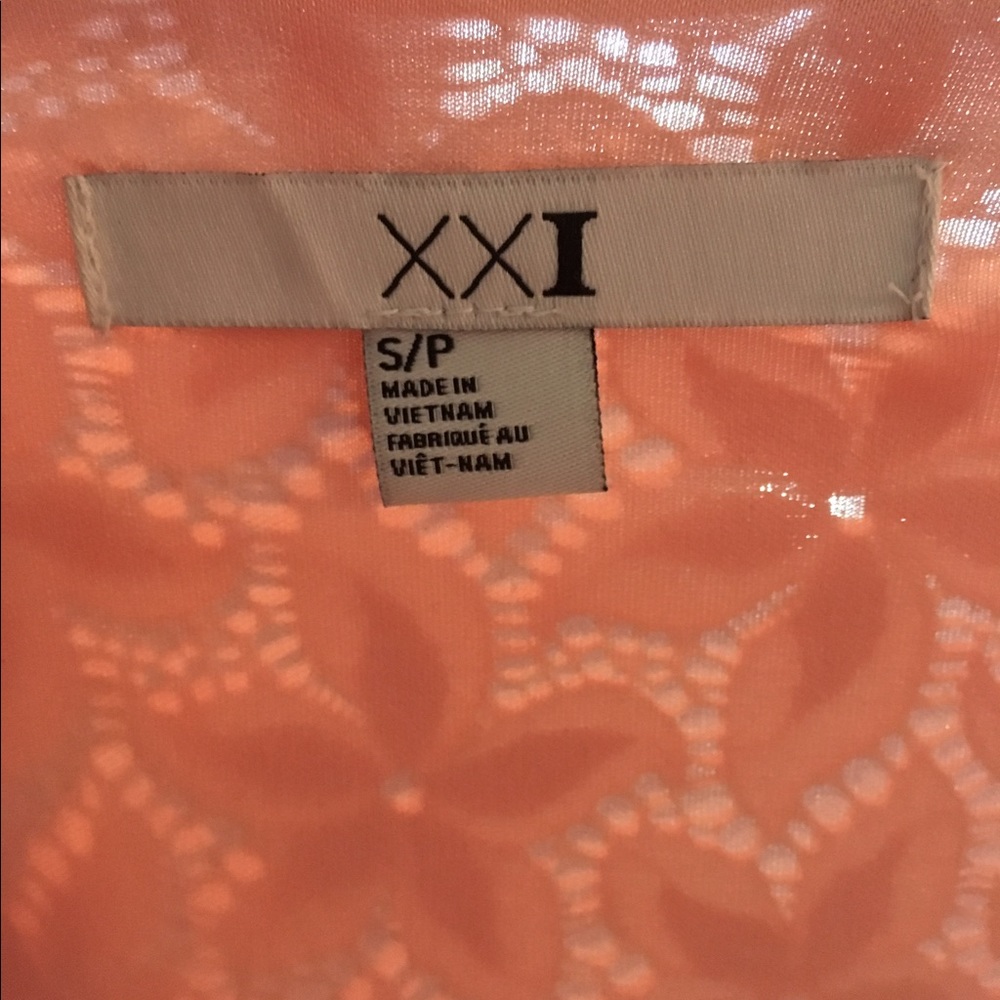 XXI peach color hi-low dress