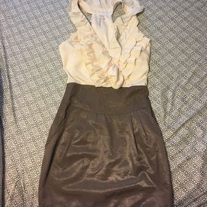 Tan and brown dress