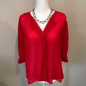 Francesca’s collection red blouse Small