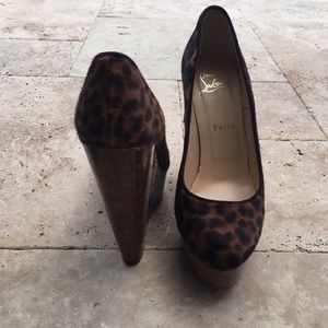 Christian Louboutin Coroclic 140 Ponyhair wedges