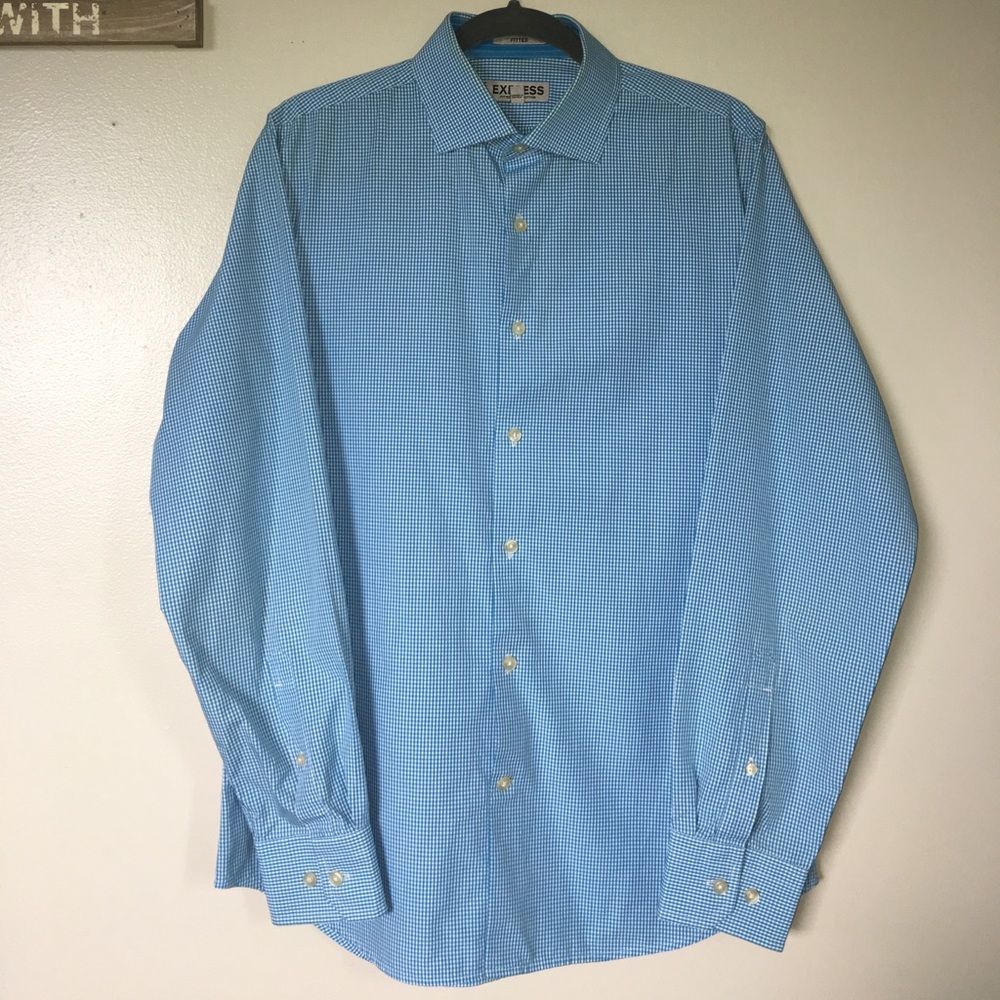 Express Fitted Cotton Button Down Shirt