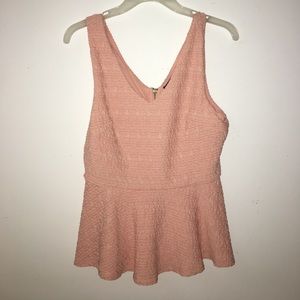 Pink peplum tank