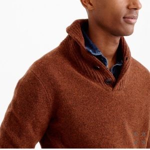 J. Crew Lambswool shawl collar sweater