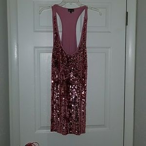 Pink Mauve Sequin tunic top