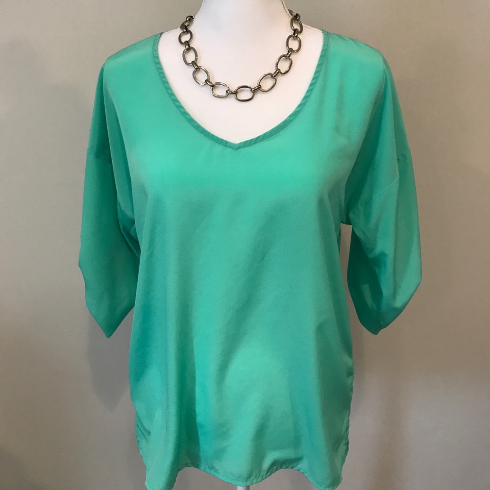 Old navy Small mint 3/4 sleeve blouse