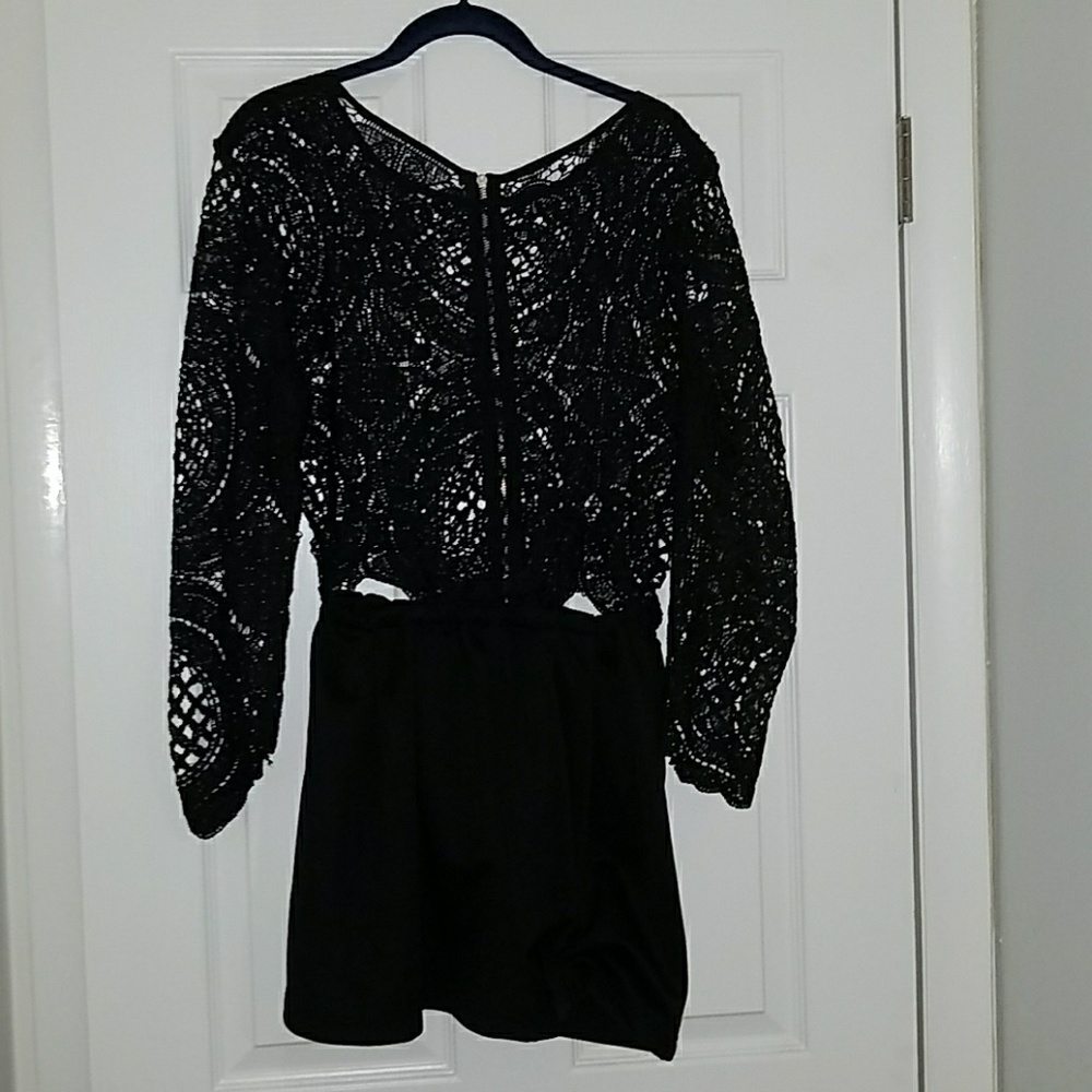 Black Lace Romper