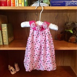 Pink with pink hearts romper