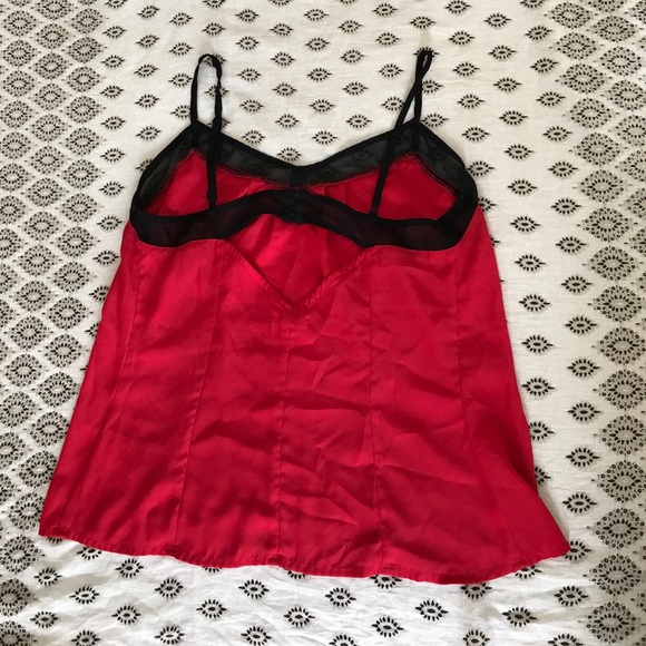 Red Silky Tank Top - Picture 2 of 5
