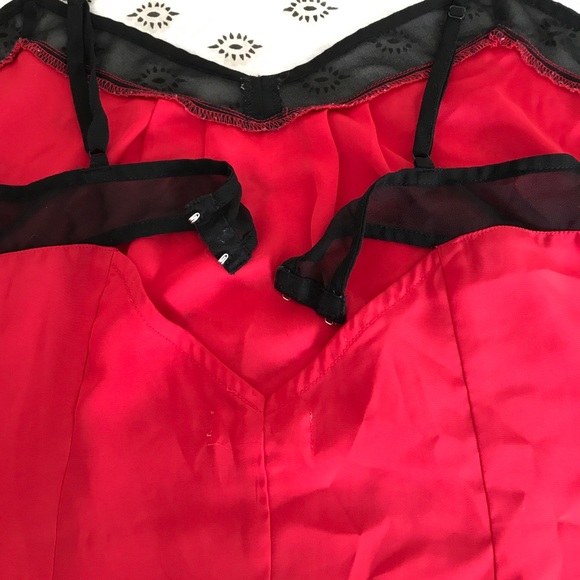 Red Silky Tank Top - Picture 3 of 5