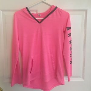 Youth Large Pink Under Armour hoodie loose fit