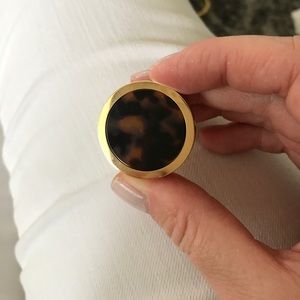 Michael Kors tortoise and gold oversized ring!