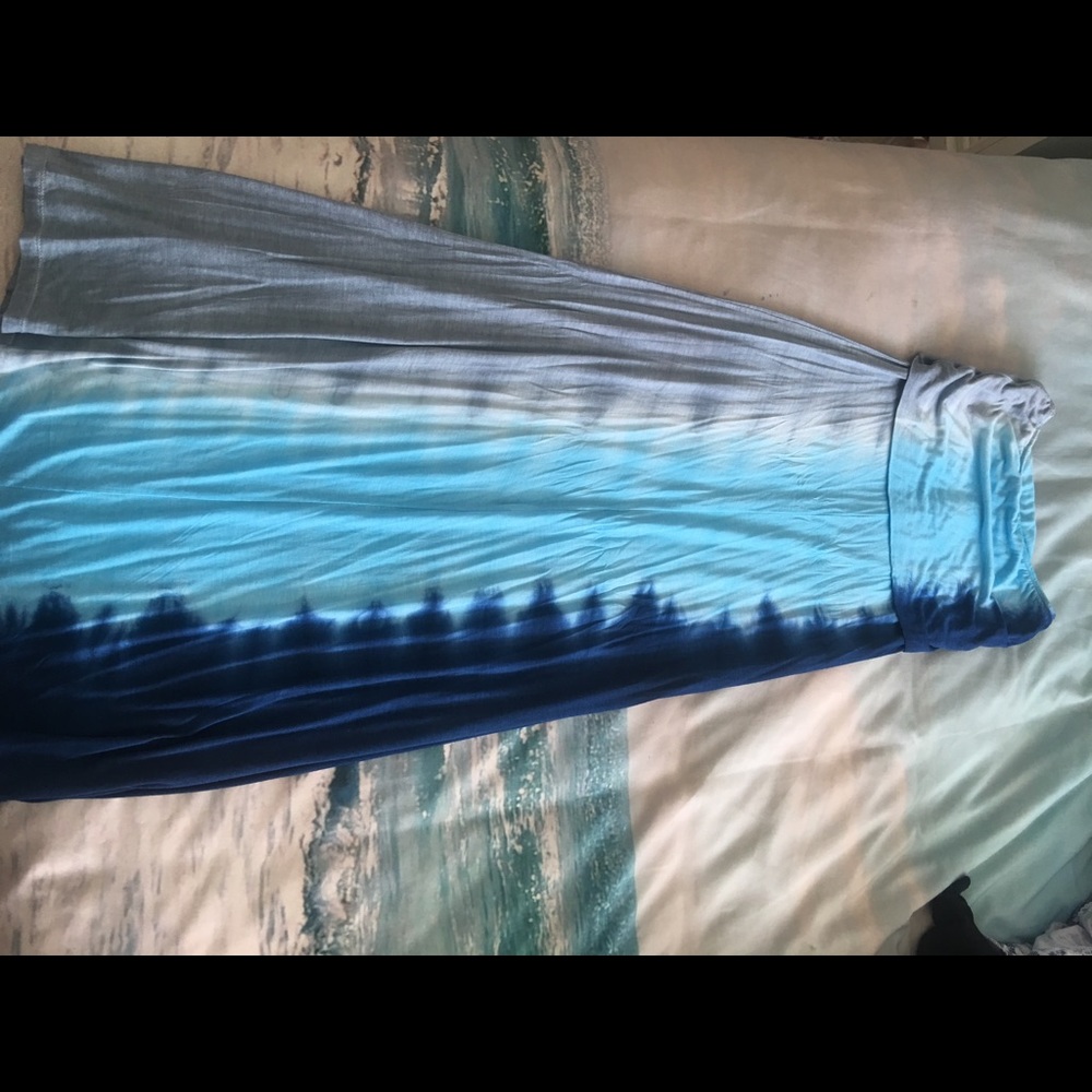 Ombré blue maxi dress