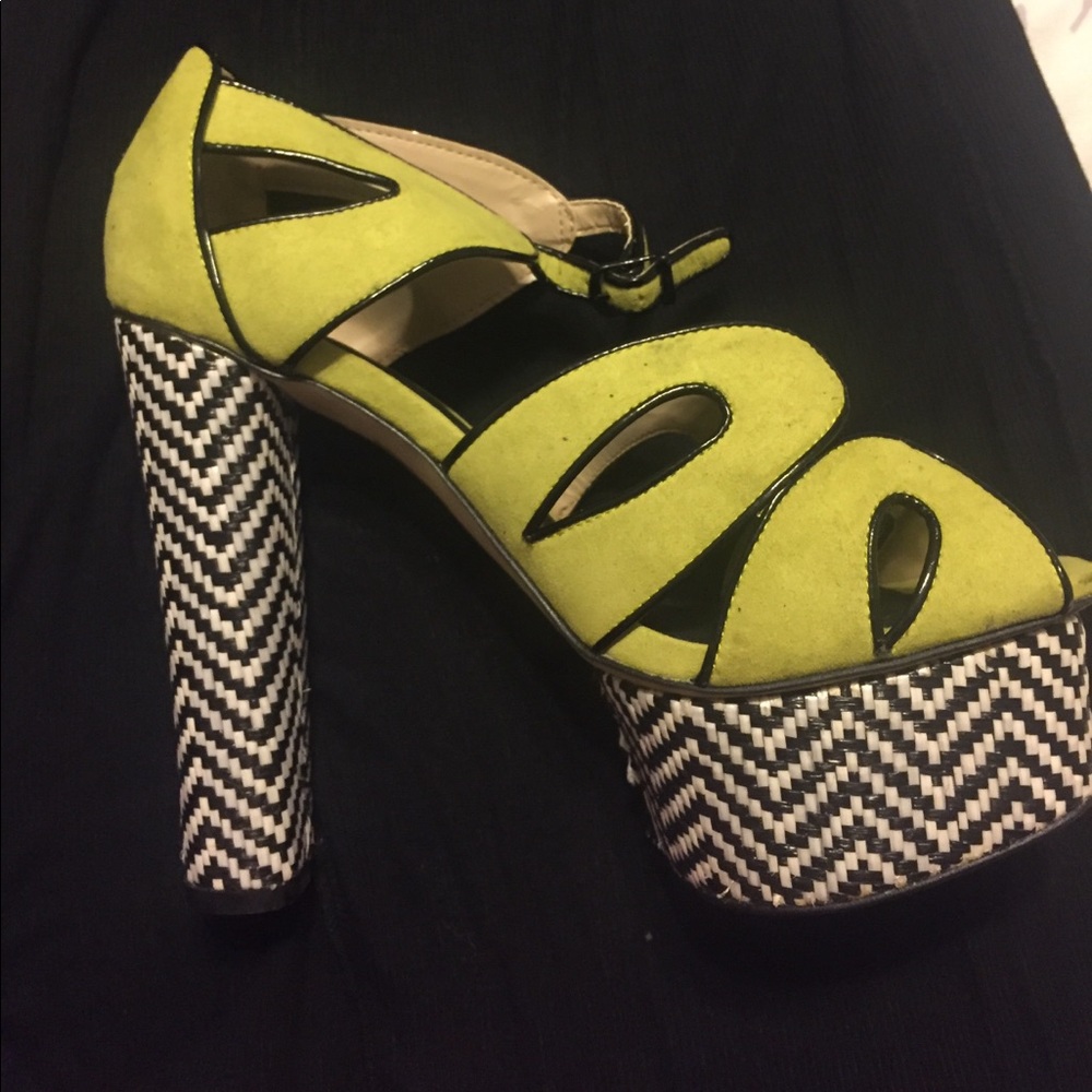 ASOS lime green platform heels - Picture 7 of 8