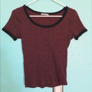Maroon Crop Top