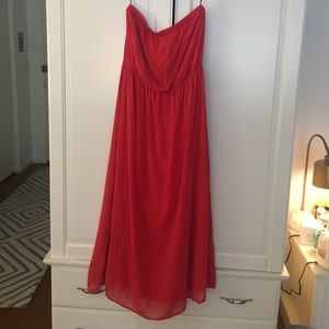Forever 21 Plus Red Strapless Dress