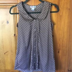 (Maternity) polka dot button down