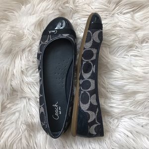 Navy Coach Logo Flats