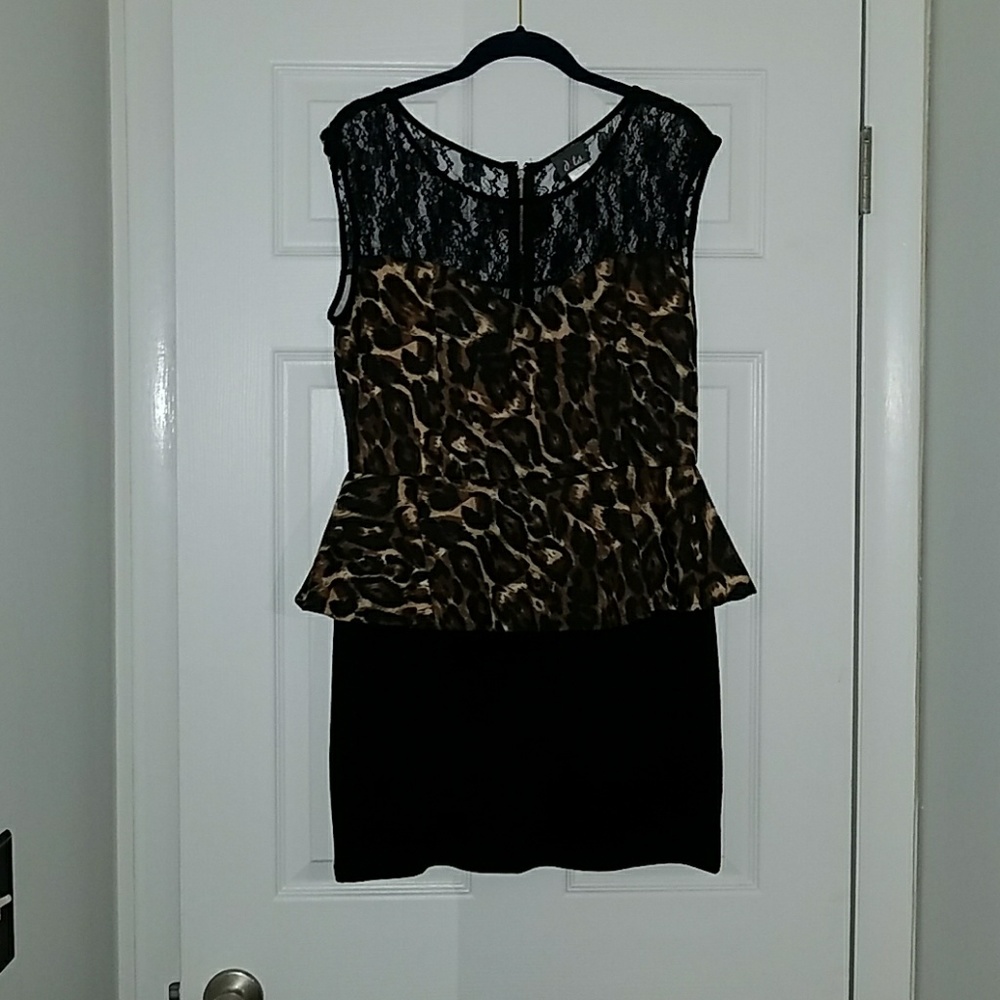 Leopard Peplum Dress