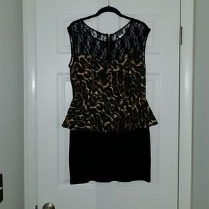 Leopard Peplum Dress