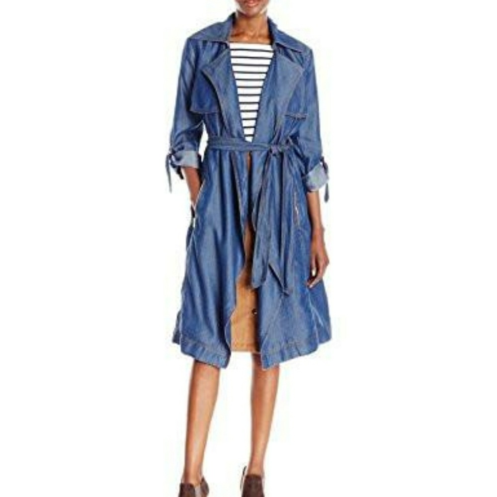Jones New York Women's Silky Tencel Denim Trench,I
