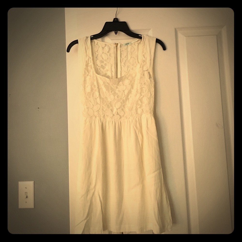 White dress with lace detailing