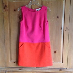 Ann Taylor Loft color blocked sheath dress, size 2