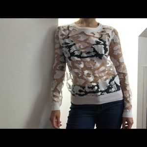 Topshop  sheer camo top