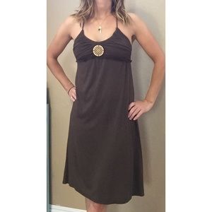 Halter Sundress - Brown - size Small