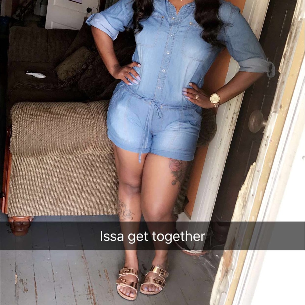 Vintage Denim Romper