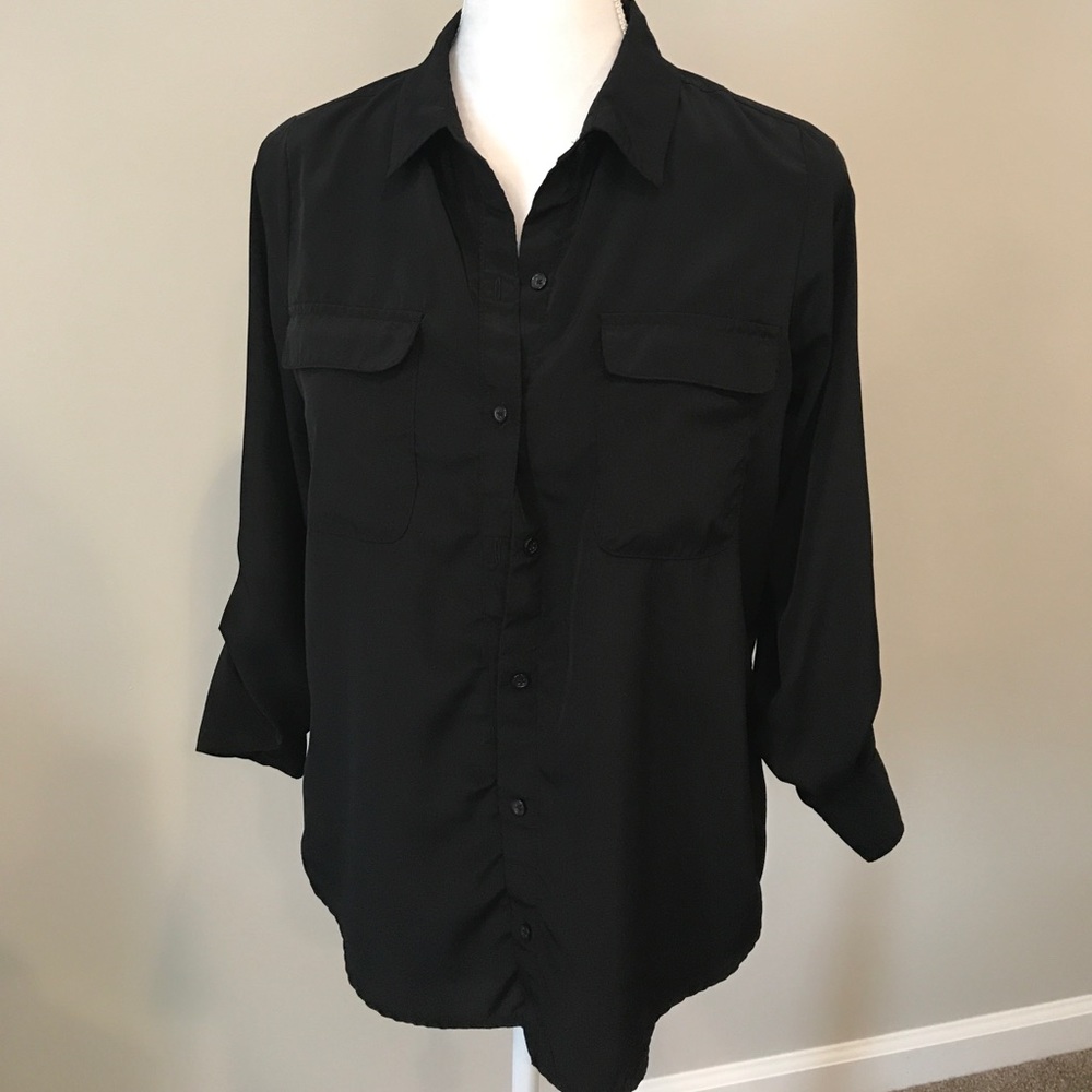 Old navy Small Black silly button down