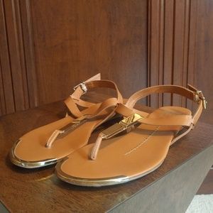 Dolce Vita Gold Bar Sandals