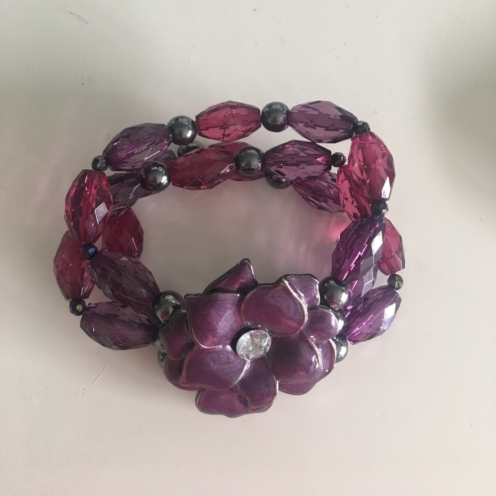 ✨purple flower bracelet✨