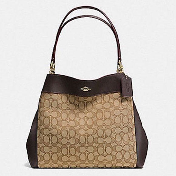 🎉HP🎉Coach LEXY SHOULDER BAG IN OUTLINE SIGNATURe - Picture 1 of 4