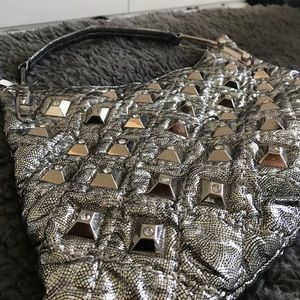 Silver purse with Rhinestones