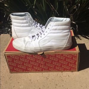 Men's White High Top Vans